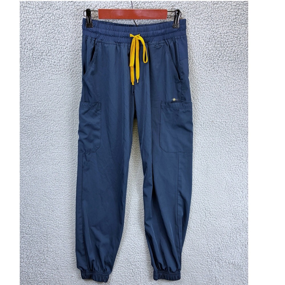 Carhartt Force Jogger Scrub Pants Mens S Blue Utility Cargo Elastic Waist